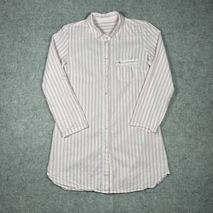 Victoria's Secret Signature Striped Button down Small Sleep shirt Pink Nightgown